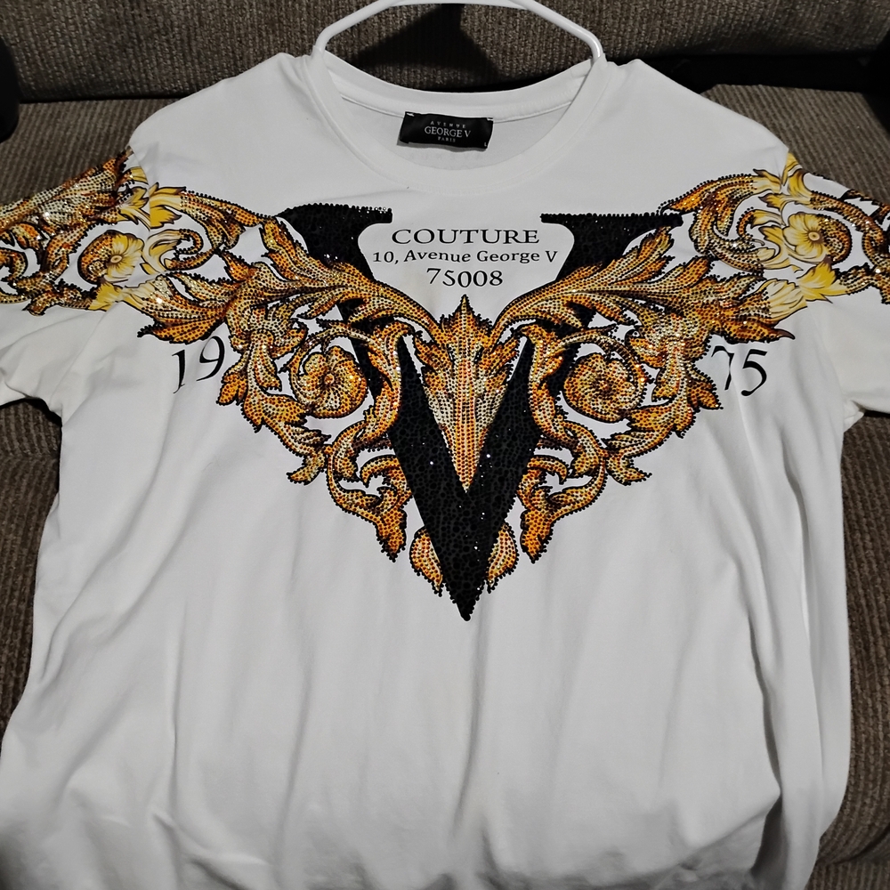 Couture White and Gold Men's Shirt